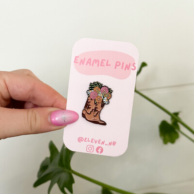 Cowgirl Boots Enamel Pin