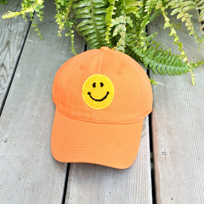 Orange Smiley Ball Cap