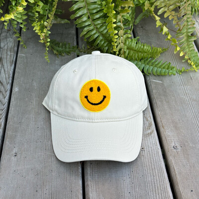 Cream Smiley Ball Cap