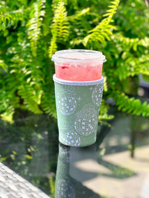 Green Disco Iced Coffee Sleeve ( Large Or Venti )
