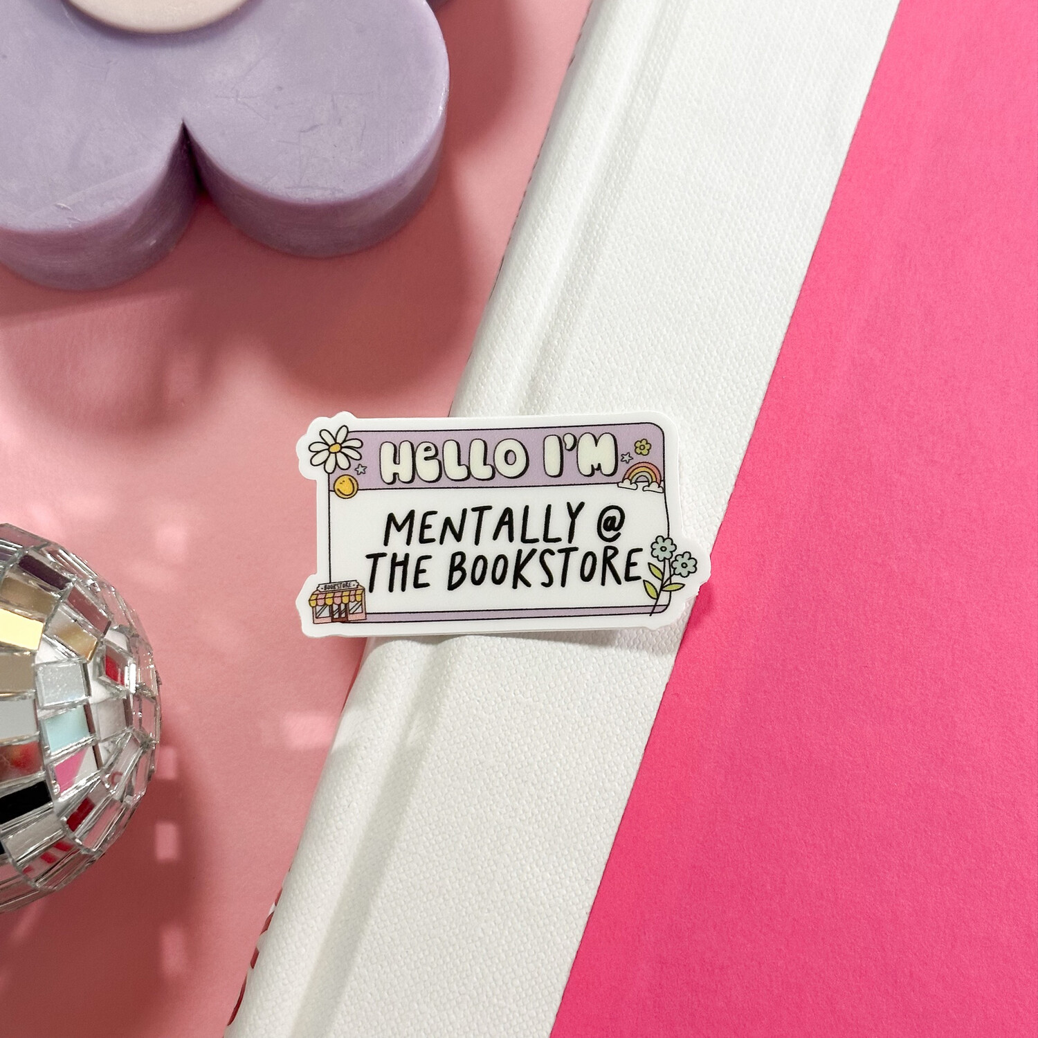 Hello I’m Mentally At The Bookstore | Mini Kindle Sticker