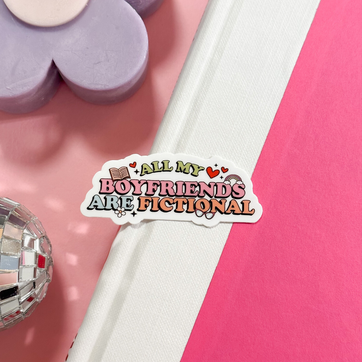 All My Boyfriends Are Fictional | Mini Kindle Sticker