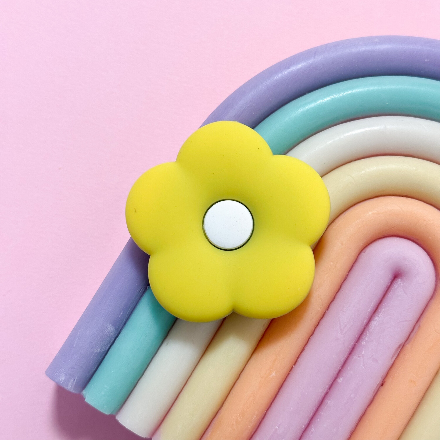 Yellow Squishy Flower Phone Grip
