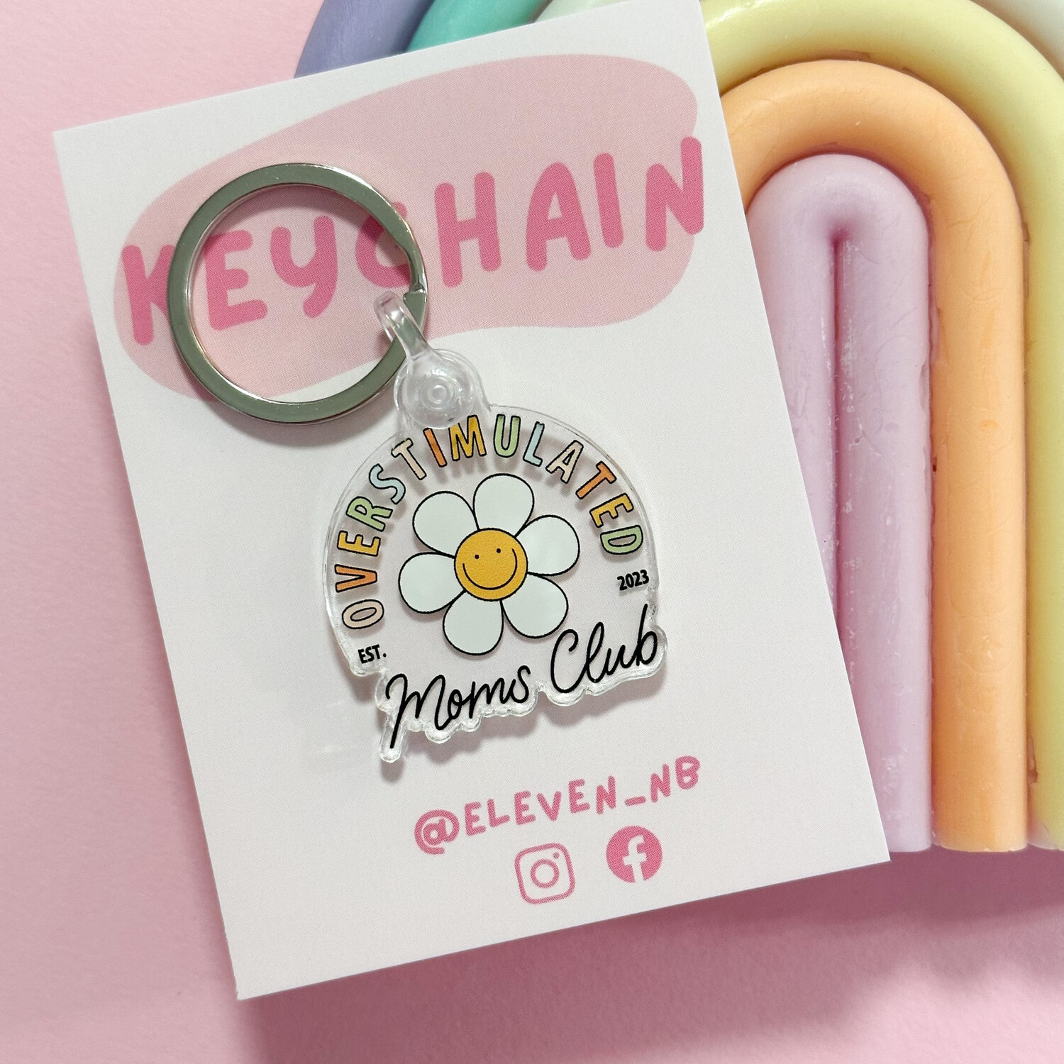 Tired Moms Club Keychain