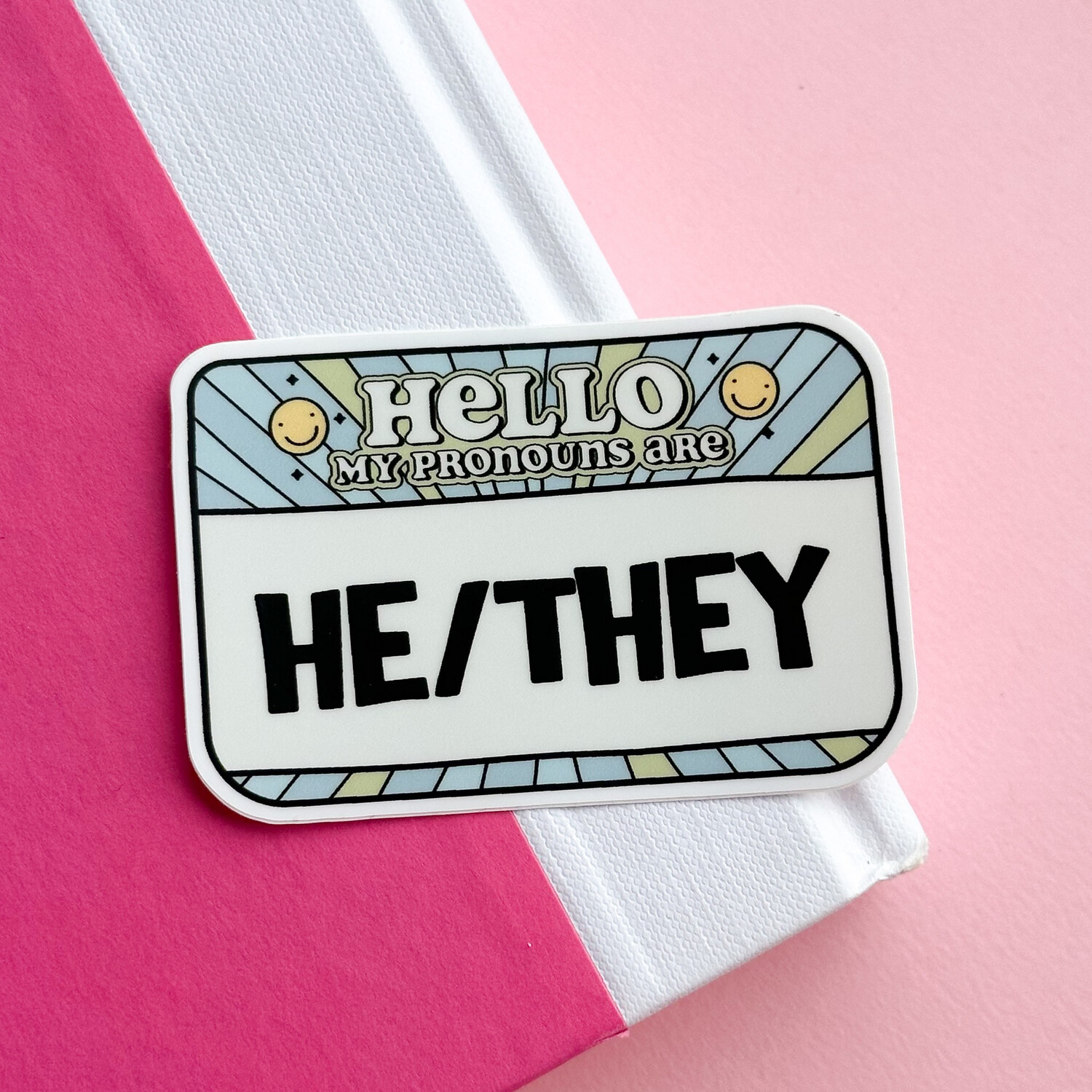 He/Him Pronoun | Weatherproof Sticker