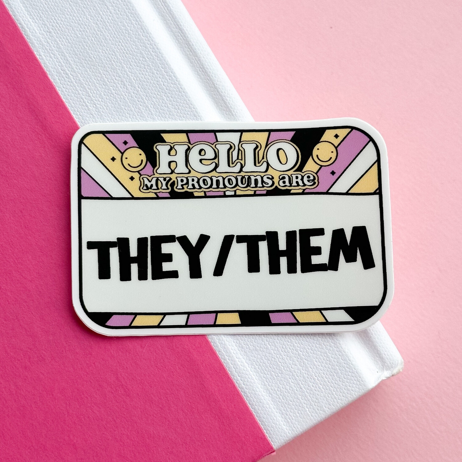 They/Them Pronoun | Weatherproof Sticker