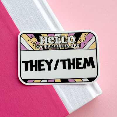 They/Them Pronoun | Weatherproof Sticker