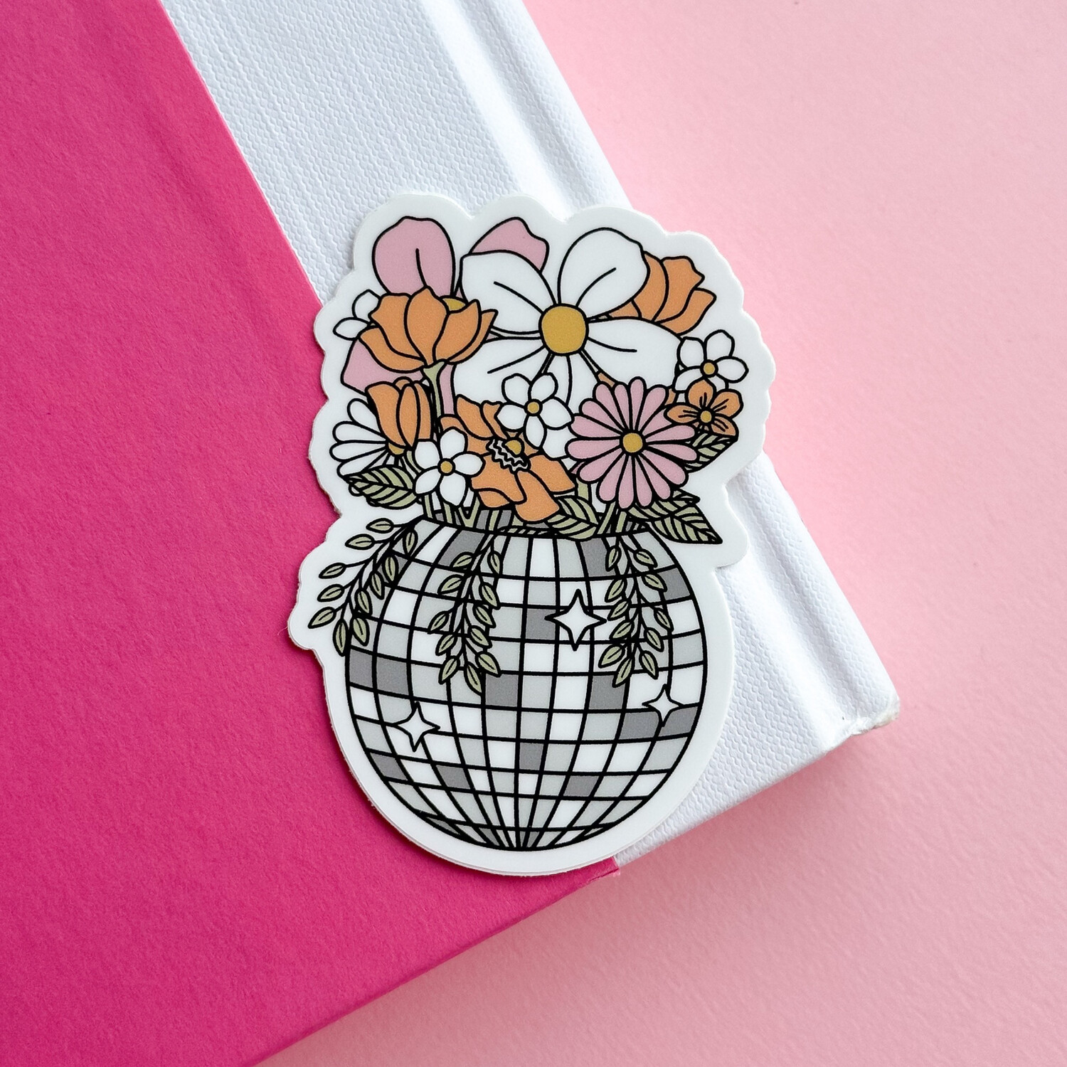 Flower Disco Ball | Weatherproof Sticker