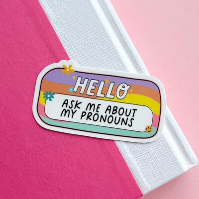 Pronouns | Weatherproof Sticker