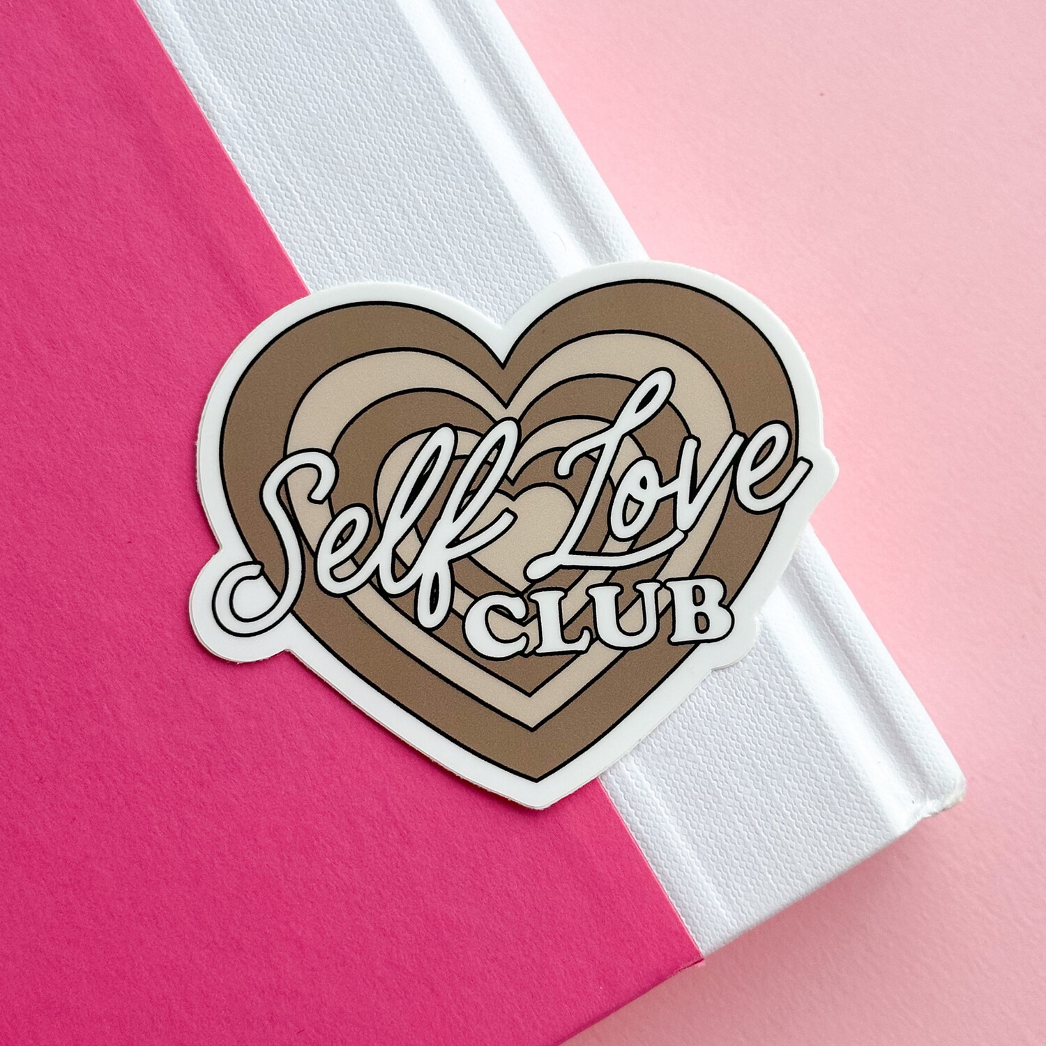 Self Care Brown Heart | Weatherproof Sticker
