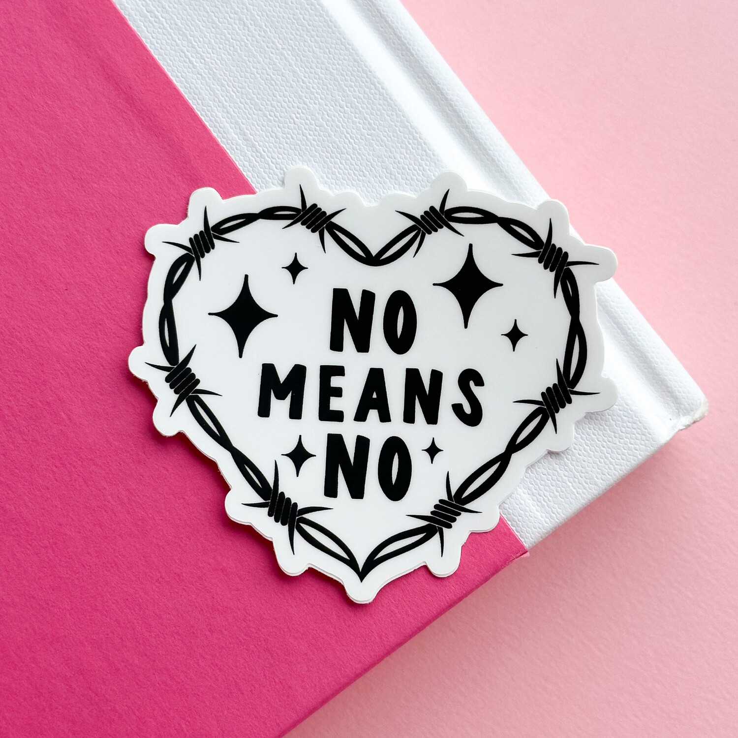 No Means No Weatherproof Sticker