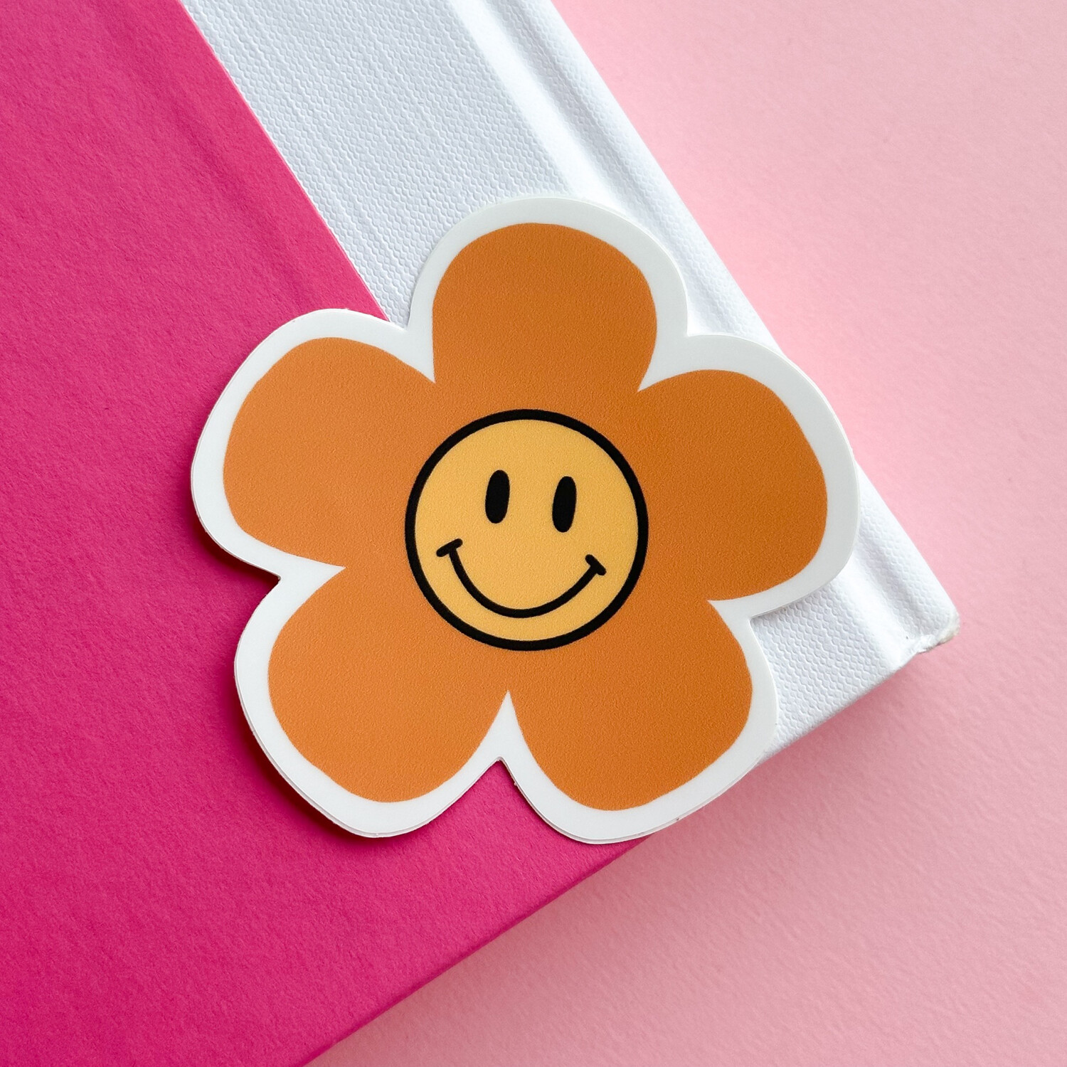 Orange Daisy Weatherproof Sticker