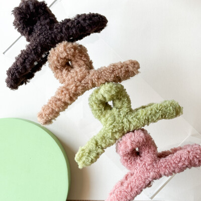 Fuzzy Claw Clips