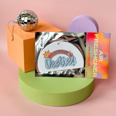 Drive Safe Bestie | Air Fresnener | Orange