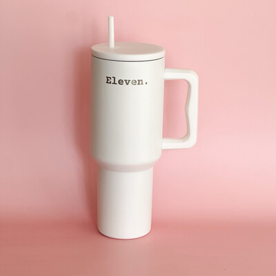 Winter White | 40 oz Tumbler with straw 3.0