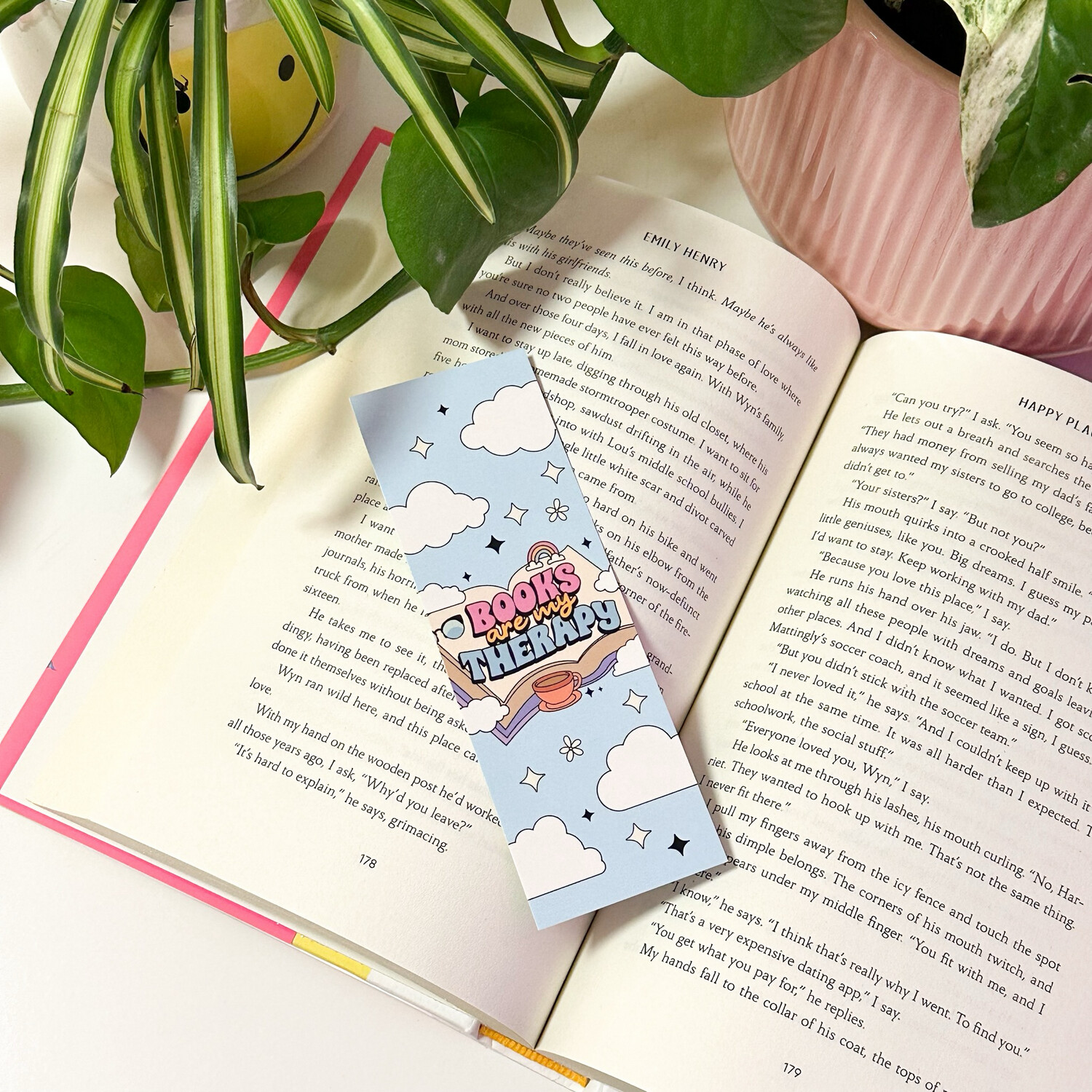 Books Are My Therapy | Bookmark