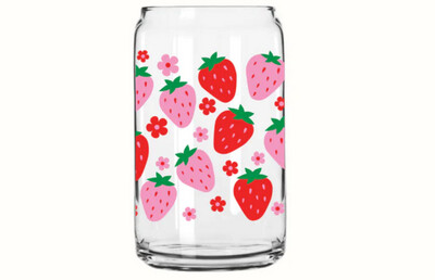 Strawberry | 16oz Glass Can