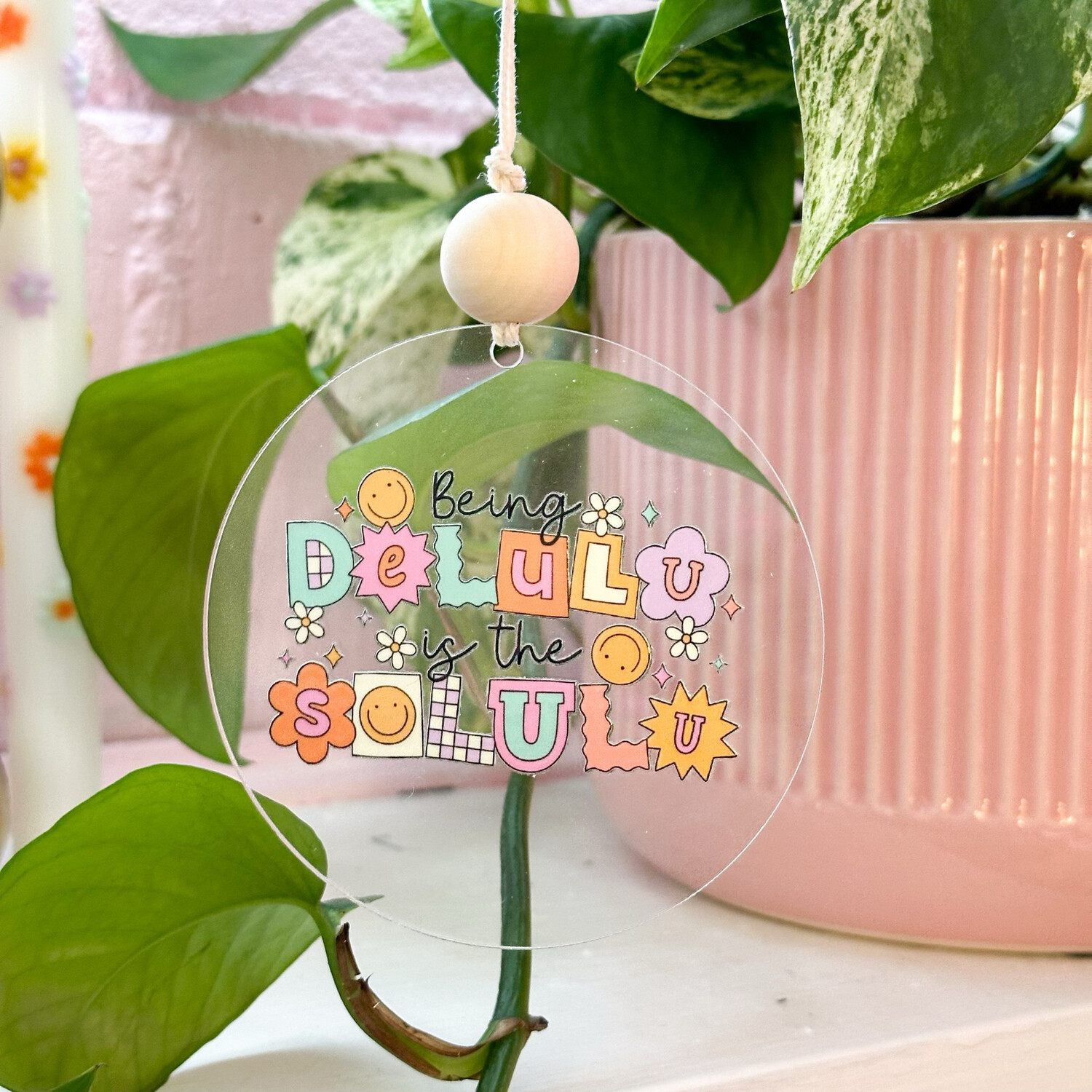 Delulu | Acrylic Car Hanging
