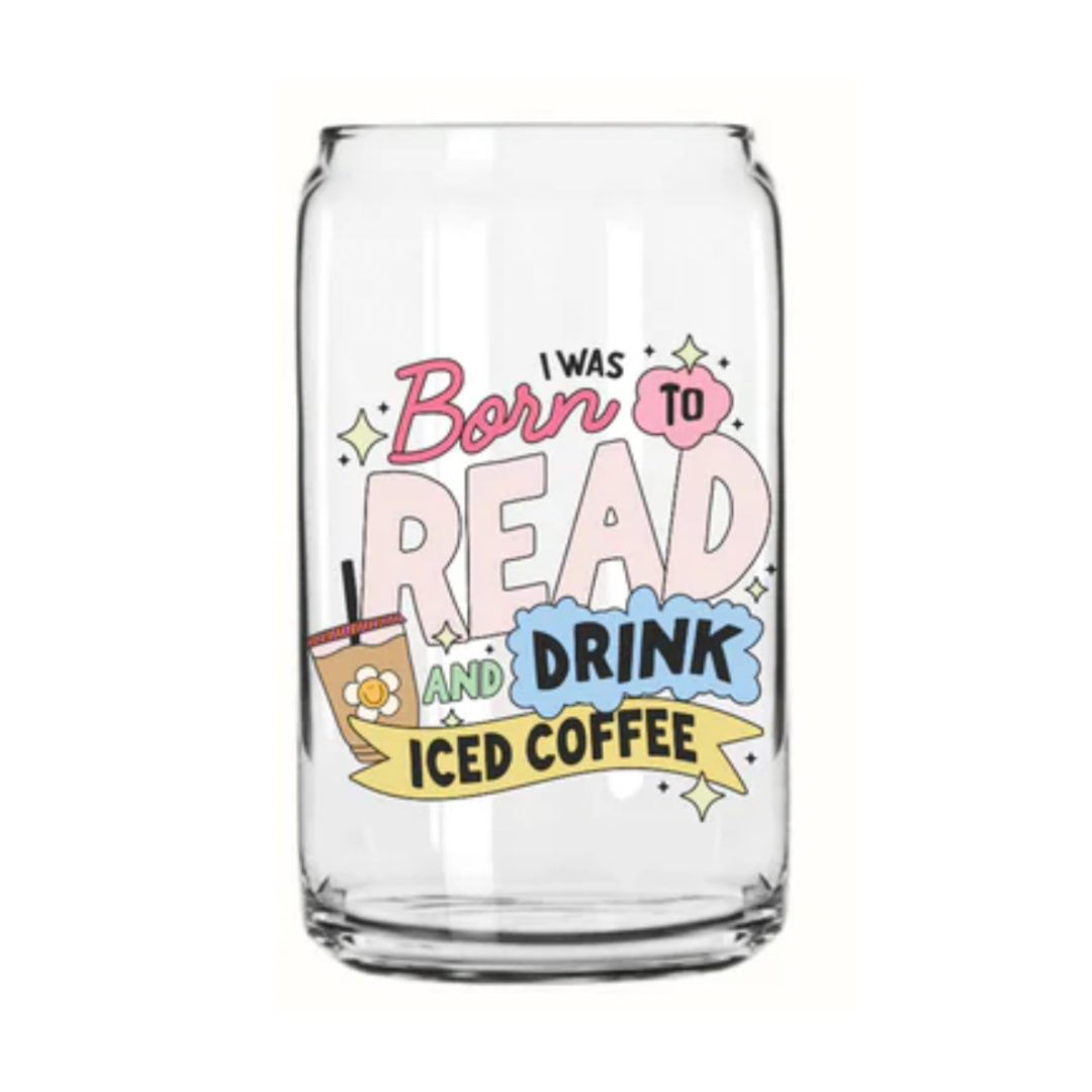 Born To Read | 16oz Glass Can