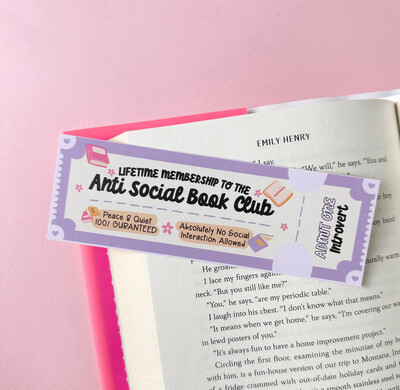 Anti Social Book Club | Bookmark