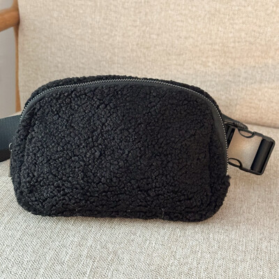 Black Sherpa Belt Bag