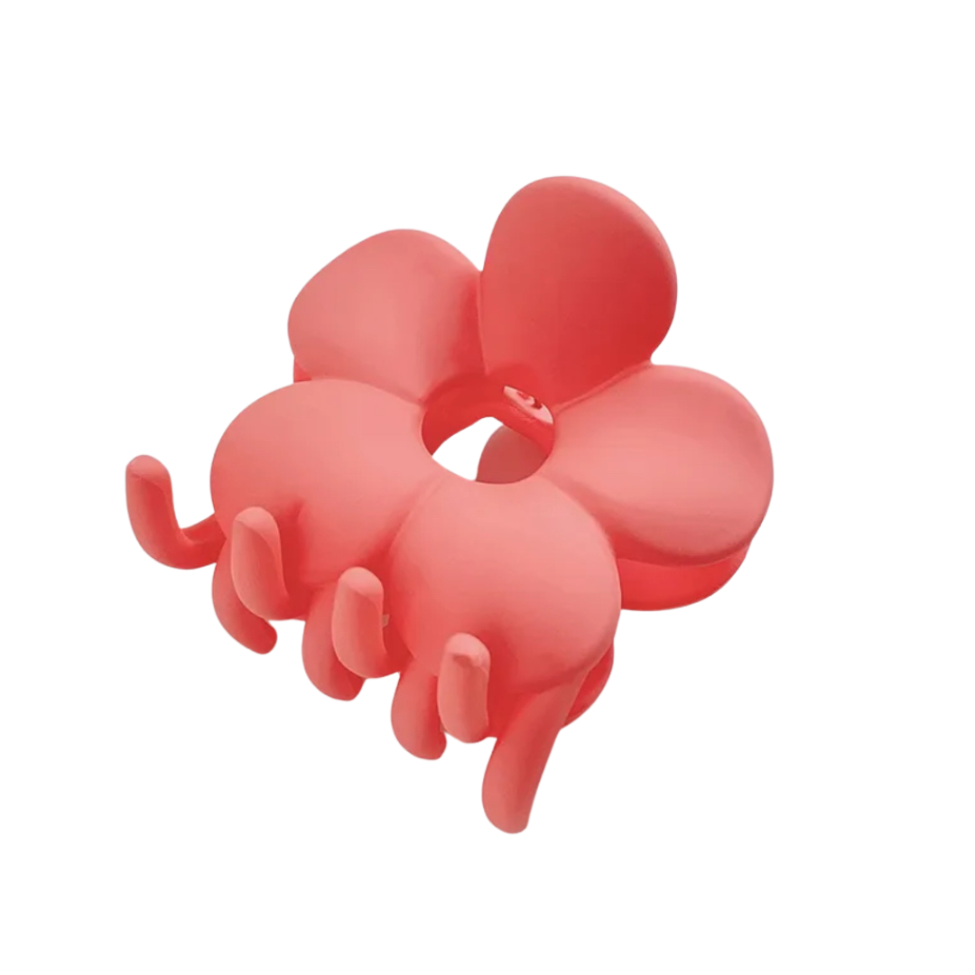 Coral Daisy Claw Clip