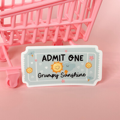 Grumpy Sunshine | Weatherproof Sticker