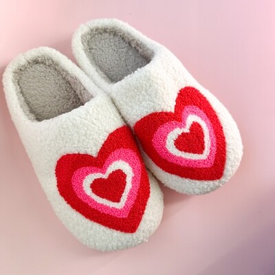Layered Heart Slippers