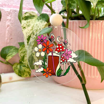 Iced coffee | Acrylic Car Hanging