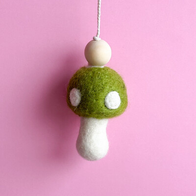 Light Green | Felt Mushroom Hanging