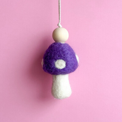 Purple | Felt Mushroom Hanging