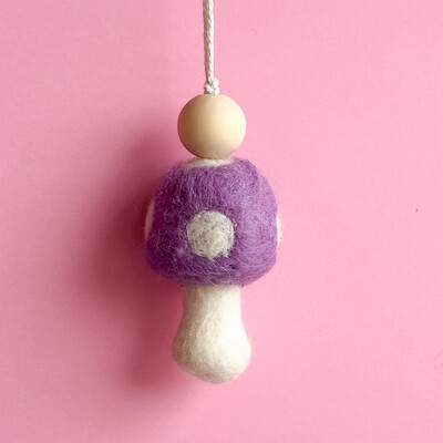 Light Purple | Felt Mushroom Hanging