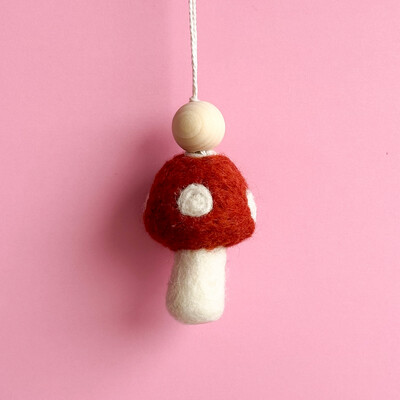 Rust | Felt Mushroom Hanging