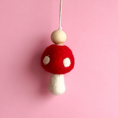 Red | Felt Mushroom Hanging