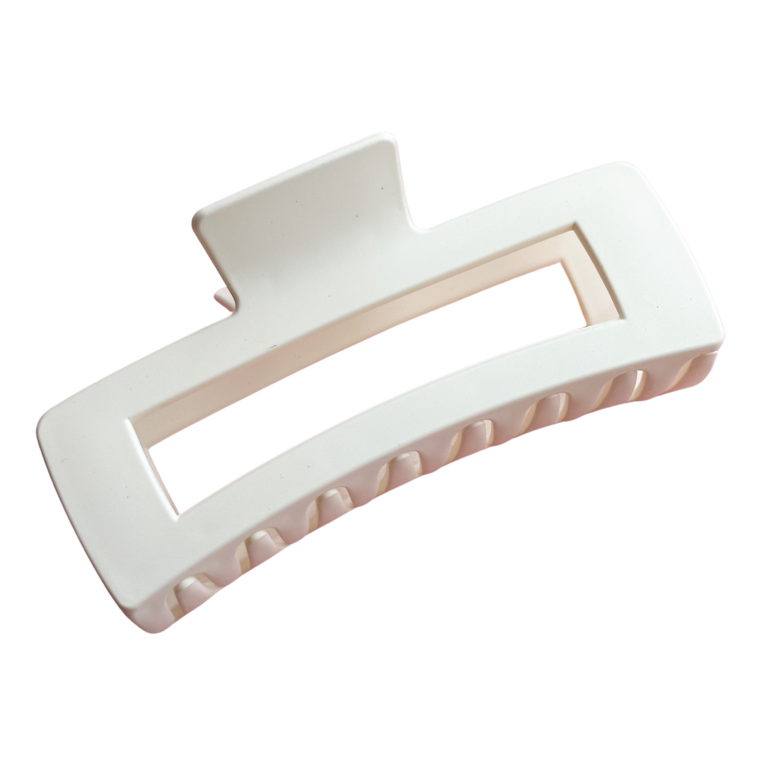 White Matte Jumbo Claw Clip