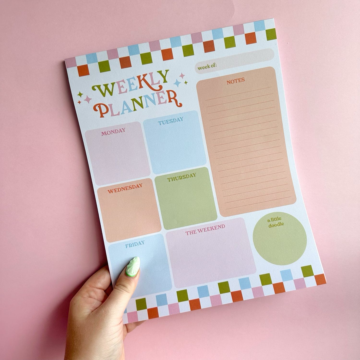 Pastel Weekly Planner Notepad