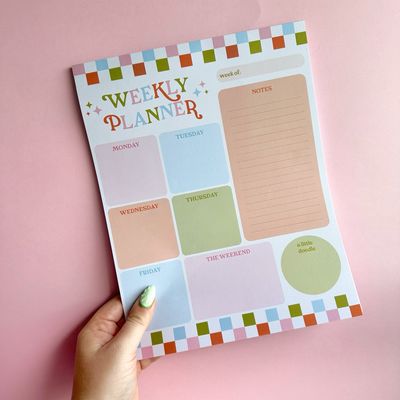 Pastel Weekly Planner Notepad