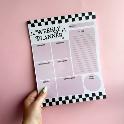 Black Weekly Planner Notepad