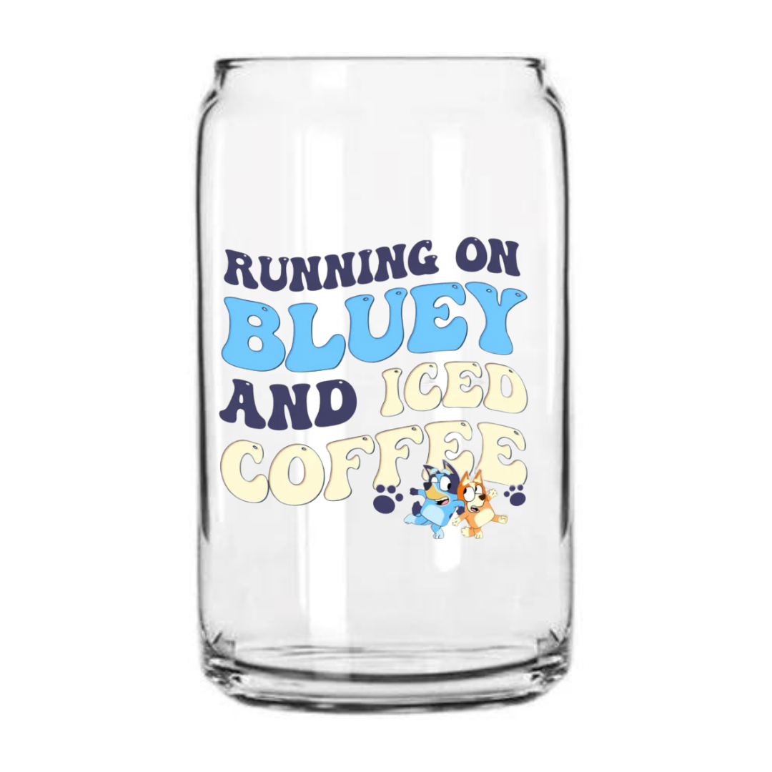 Running On Blue | 16oz Glass Can
