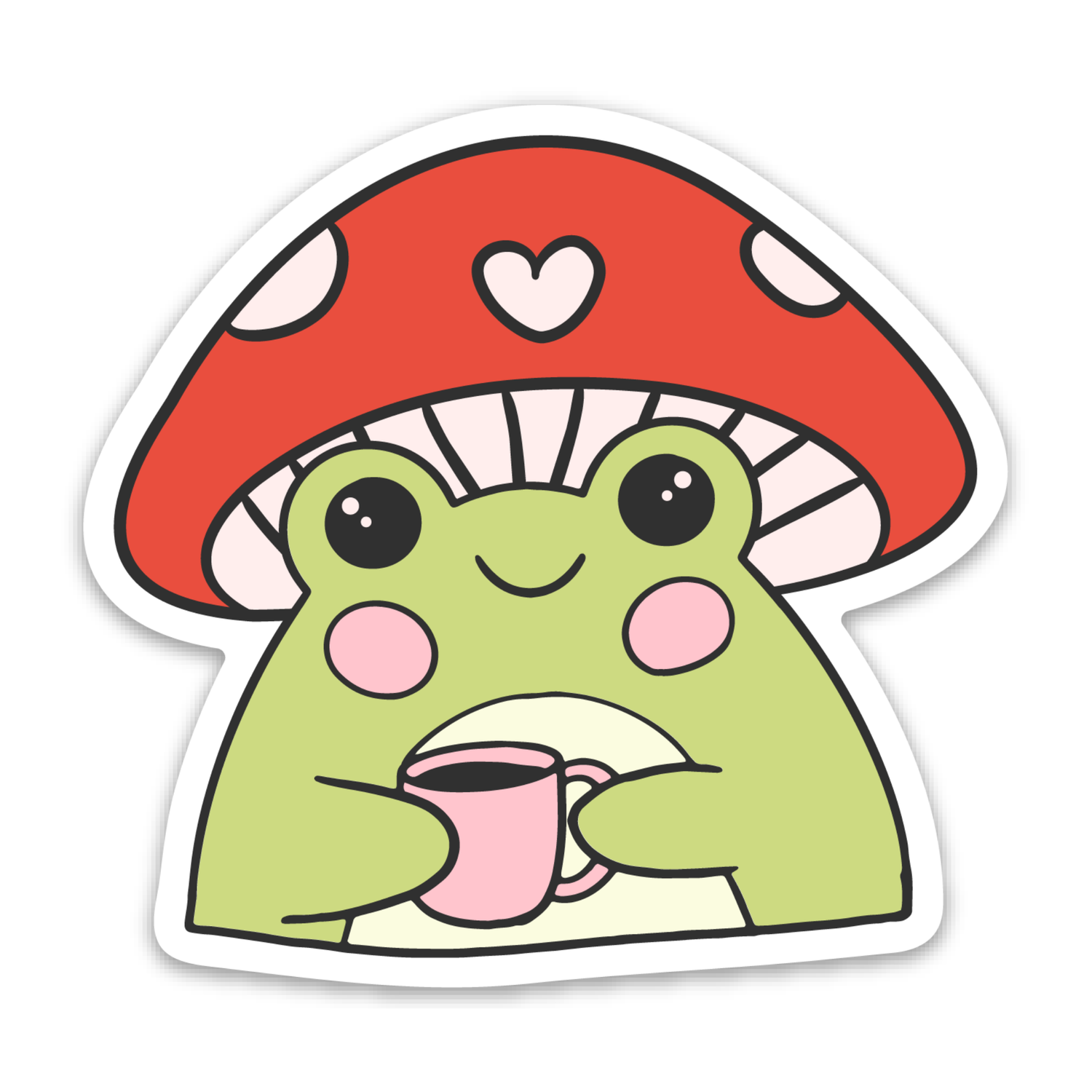 Mushroom Frog | Weatherproof Sticker
