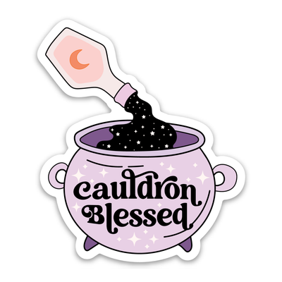 Cauldron Blessed | Weatherproof Sticker