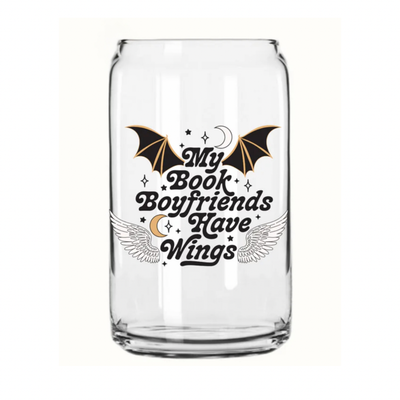 Book Boyfriends Have Wings | 16oz Glass Can