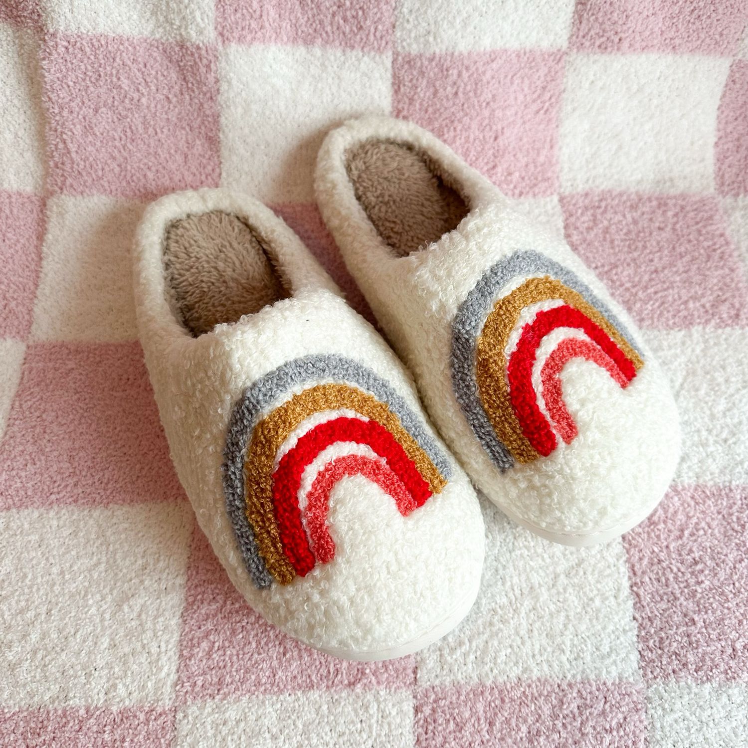 Pastel Rainbow Slippers