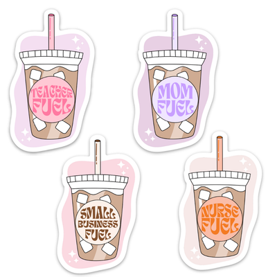 Iced Coffee Fuel | Weatherproof Sticker