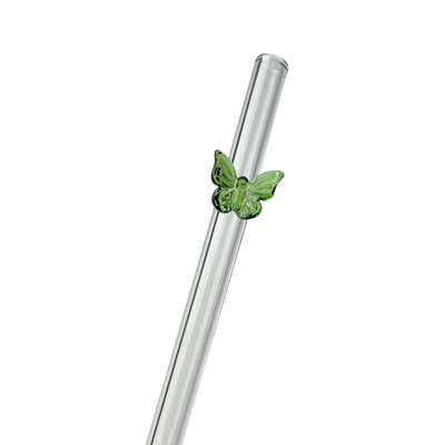 Green Butterfly | Glass Straw
