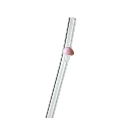 Pink Mushroom | Glass Straw