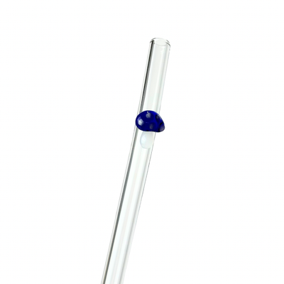 Blue Mushroom | Glass Straw