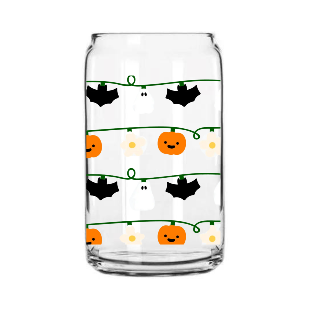 Halloween Lights | 16oz Glass Can