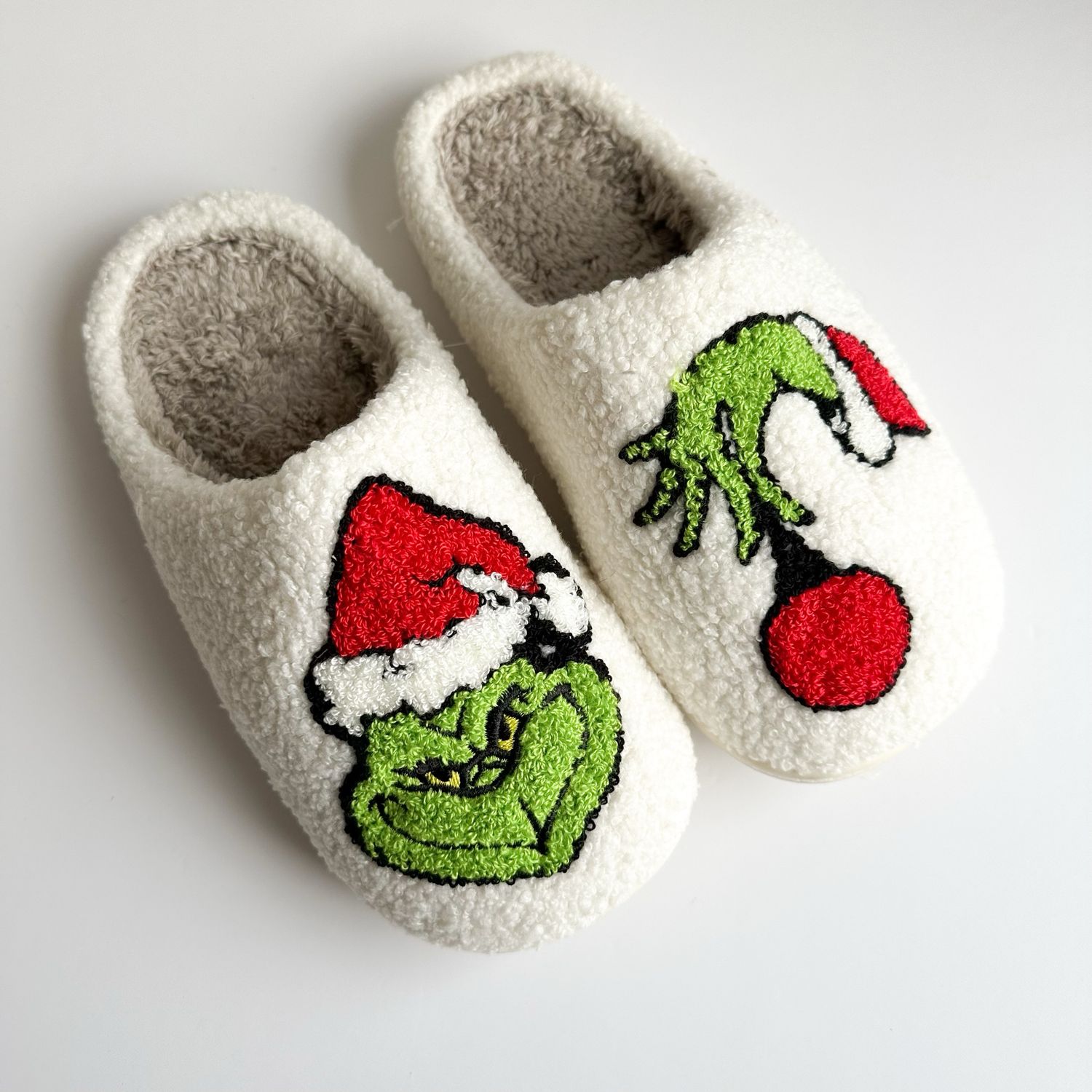 Grinchy Ornament Slippers