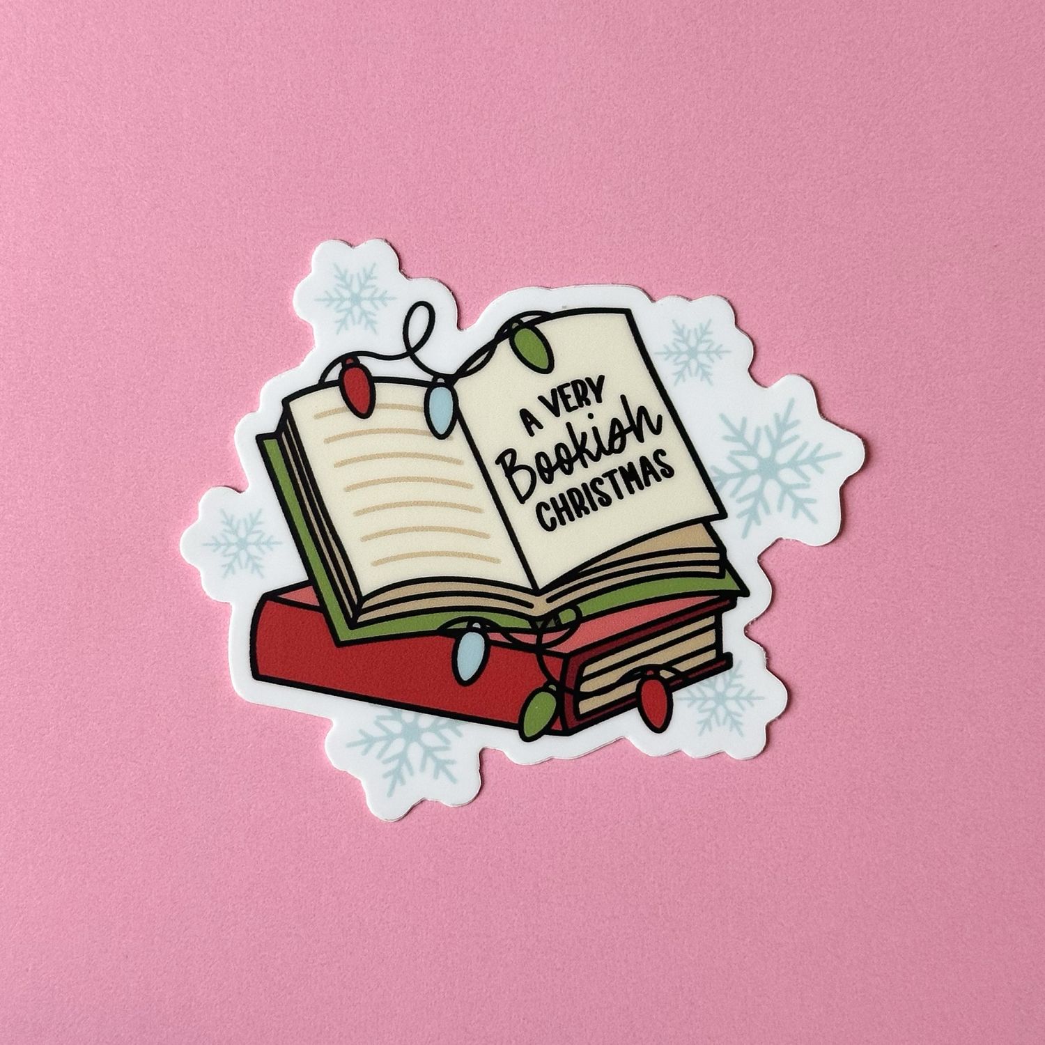 Bookish Christmas | Weatherproof Sticker